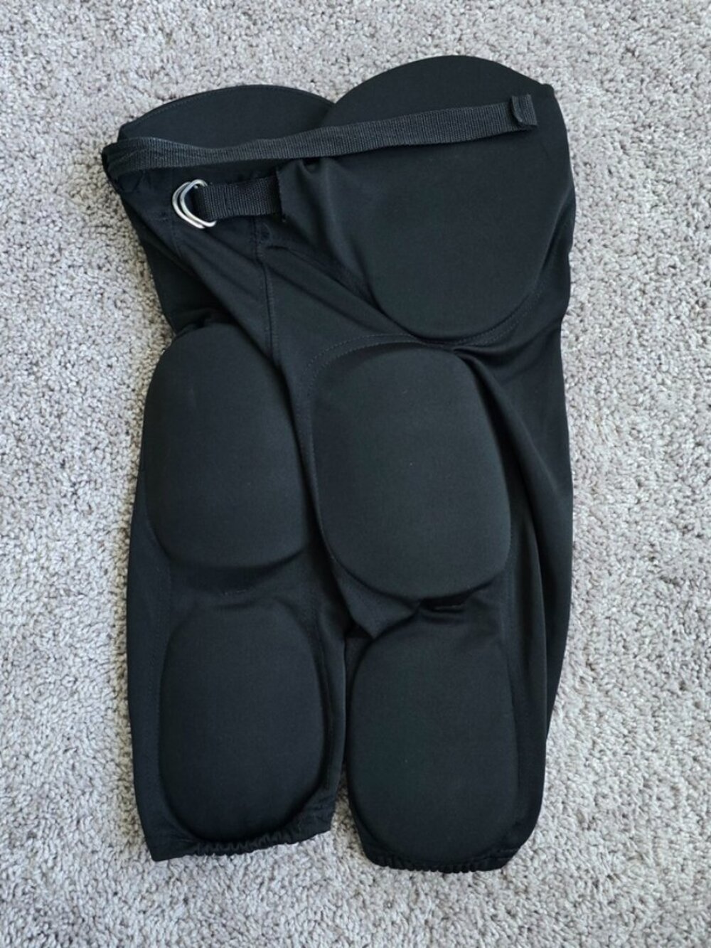 Riddel 7-Pad Integrated Padded Football Pants with Belt L Black Practice Game YL